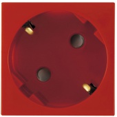 EFAPEL Розетка 2к+З с защитными шторками (45х45), красная